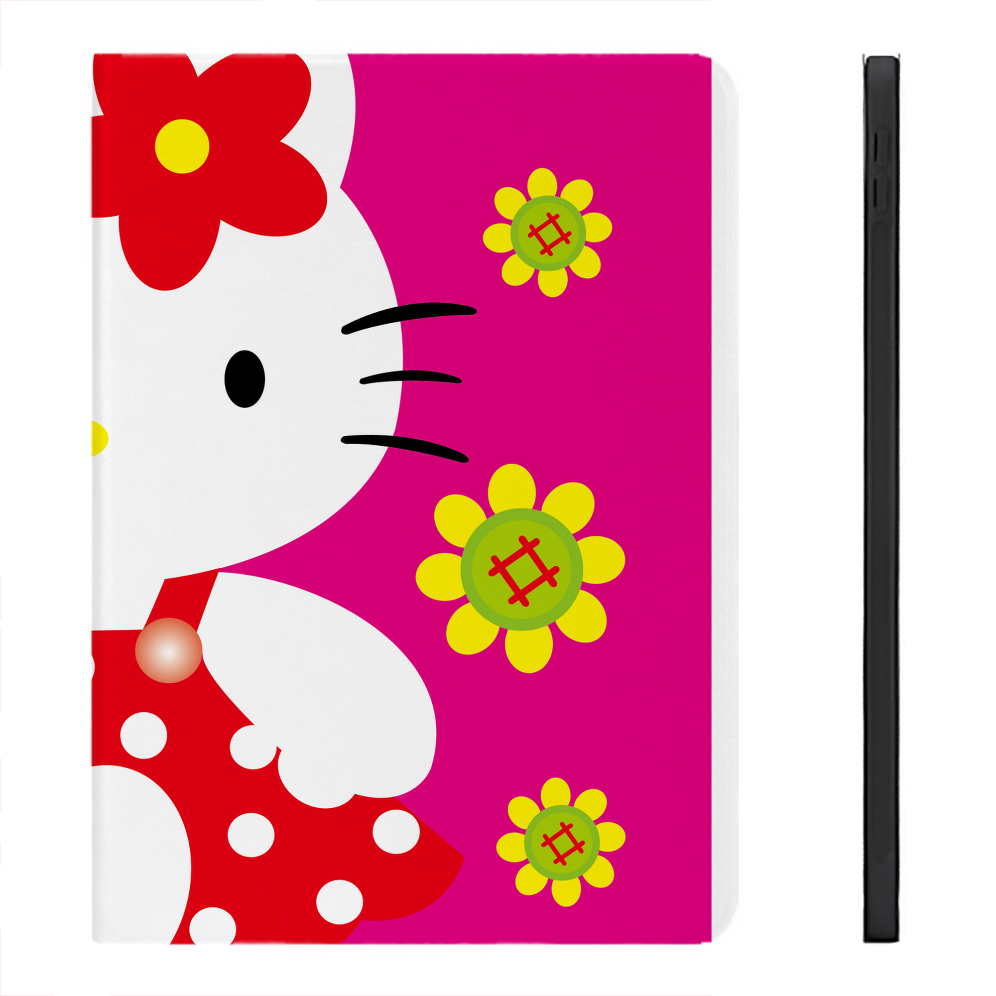（画像用） Hello Kitty ハローキティ IPadケース ペンホルダー付き ブックスタイルデザイン